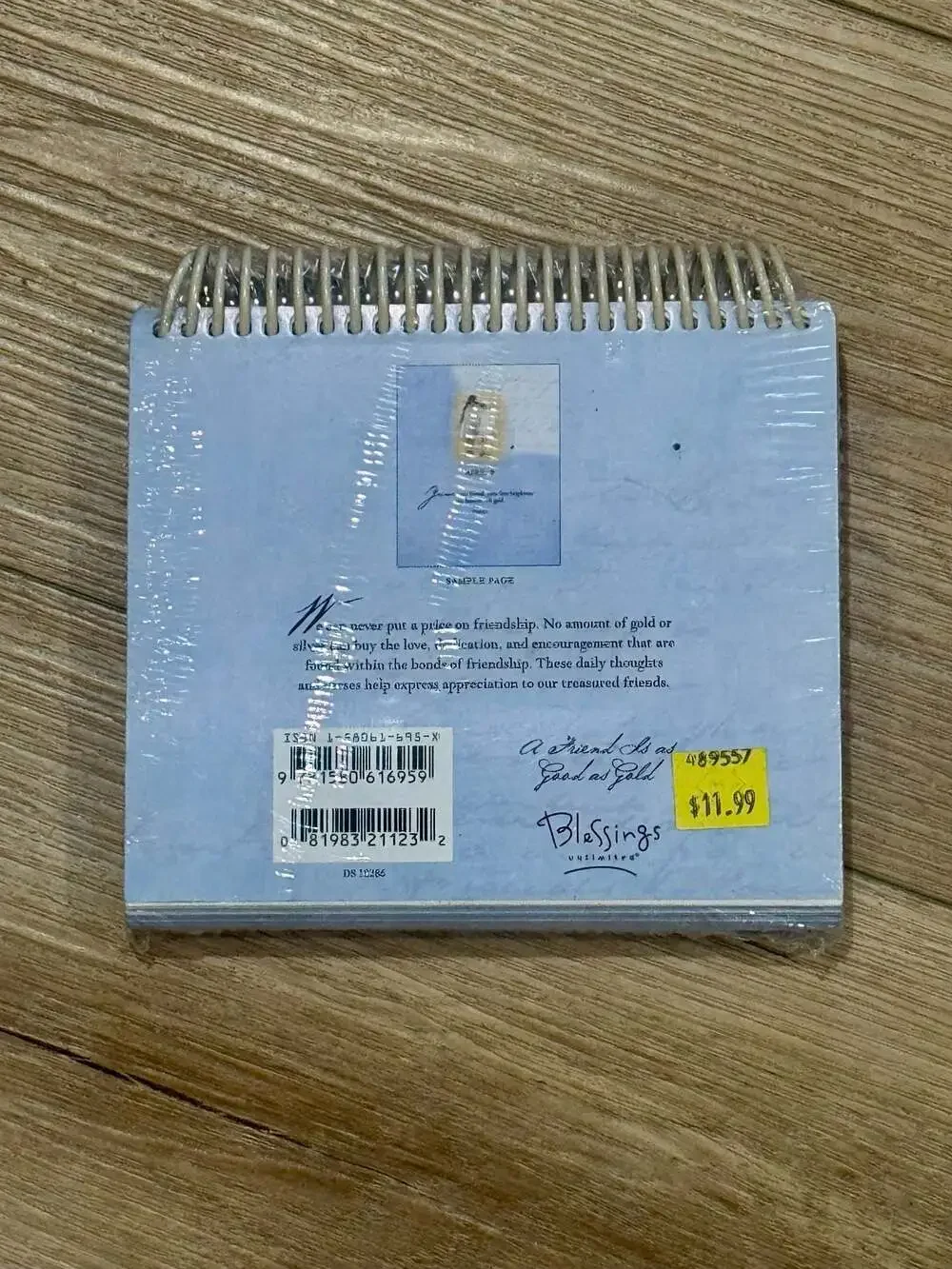 A Friend Is as Good as Gold Spiral Bound Daily Thoughts Journal